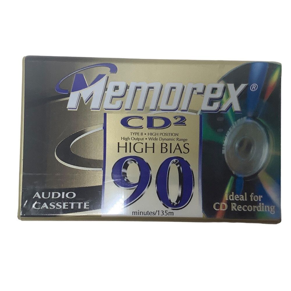 Memorex CD 2 Type II High Position Output Wide Dynamic Range Audio Cassette NEW‎
